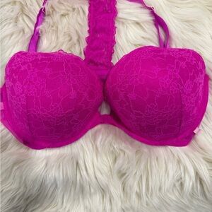 Victorias Secret Pink Front Close
Lace Racerback Bra  Size 40D